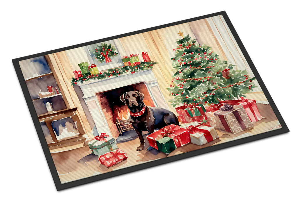 Labrador Retriever Cozy Christmas Doormat Indoor Outdoor 18H X 27W Front Door Mat Rugs for Entryway, Non Slip Washable