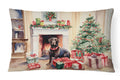 Labrador Retriever Cozy Christmas Decorative Throw Pillow 12x16 Indoor Outdoor Accent Cushion, Fabric Cover with Insert for Sofa, Bed, Porch & Living Room