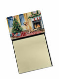 Labrador Retriever Cozy Christmas Watercolor Sticky Note Holder Refillable Dispenser Desk Accessory 3x3 Pad Gift