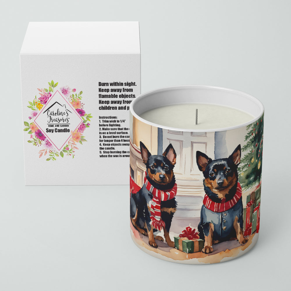 Lancashire Heeler Cozy Christmas Decorative Soy Candle Nature Soy Wax Essential Oil Home Decor Ideal for Bedroom Kitchen Bath Office Gift, 10 oz