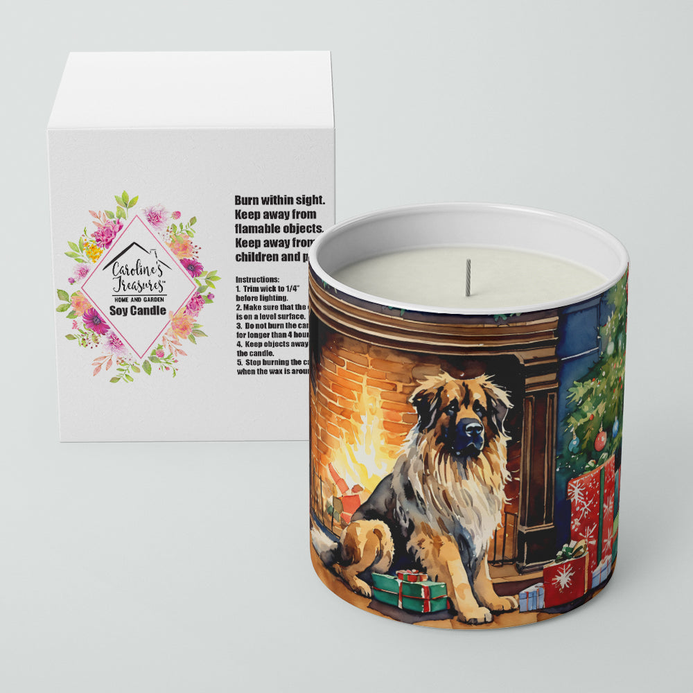 Leonberger Cozy Christmas Decorative Soy Candle Nature Soy Wax Essential Oil Home Decor Ideal for Bedroom Kitchen Bath Office Gift, 10 oz