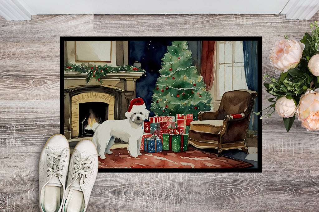 Maltese Cozy Christmas Doormat Indoor Outdoor 24H X 36W Front Door Mat Rugs for Entryway, Non Slip Washable Low Pile,