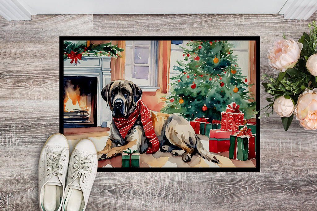 Mastiff Cozy Christmas Doormat Indoor Outdoor 24H X 36W Front Door Mat Rugs for Entryway, Non Slip Washable Low Pile,