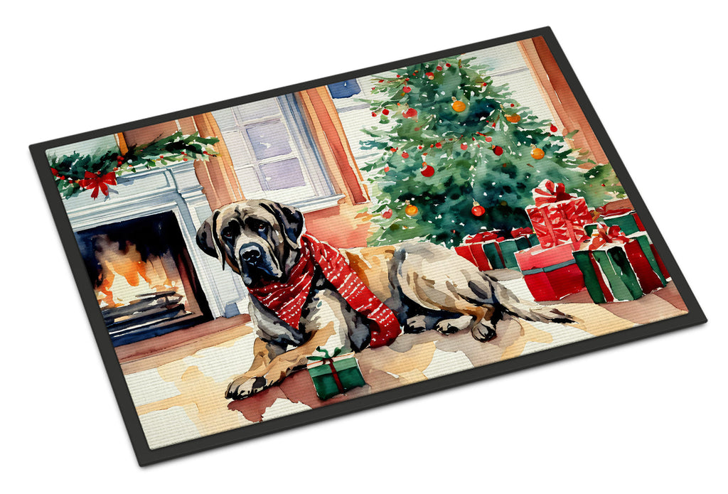 Mastiff Cozy Christmas Doormat Indoor Outdoor 18H X 27W Front Door Mat Rugs for Entryway, Non Slip Washable