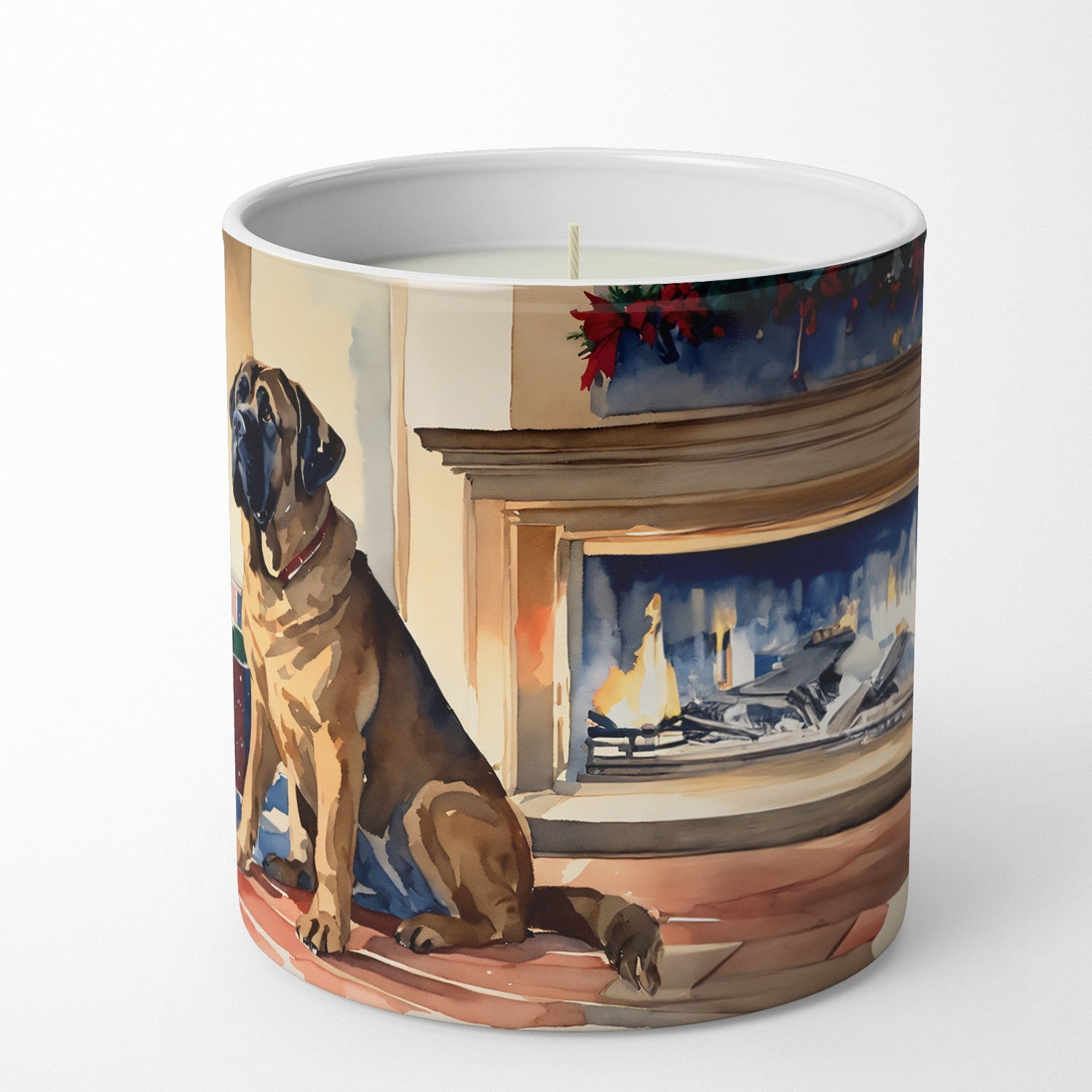 Mastiff Cozy Christmas Decorative Soy Candle Nature Soy Wax Essential Oil Home Decor Ideal for Bedroom Kitchen Bath Office Gift, 10 oz