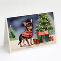 Miniature Pinscher Cozy Christmas Greeting Cards Pack of 8 Blank Cards with Envelopes Whimsical A7 Size 5x7