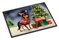 Miniature Pinscher Cozy Christmas Doormat Indoor Outdoor 24H X 36W Front Door Mat Rugs for Entryway, Non Slip Washable Low Pile,