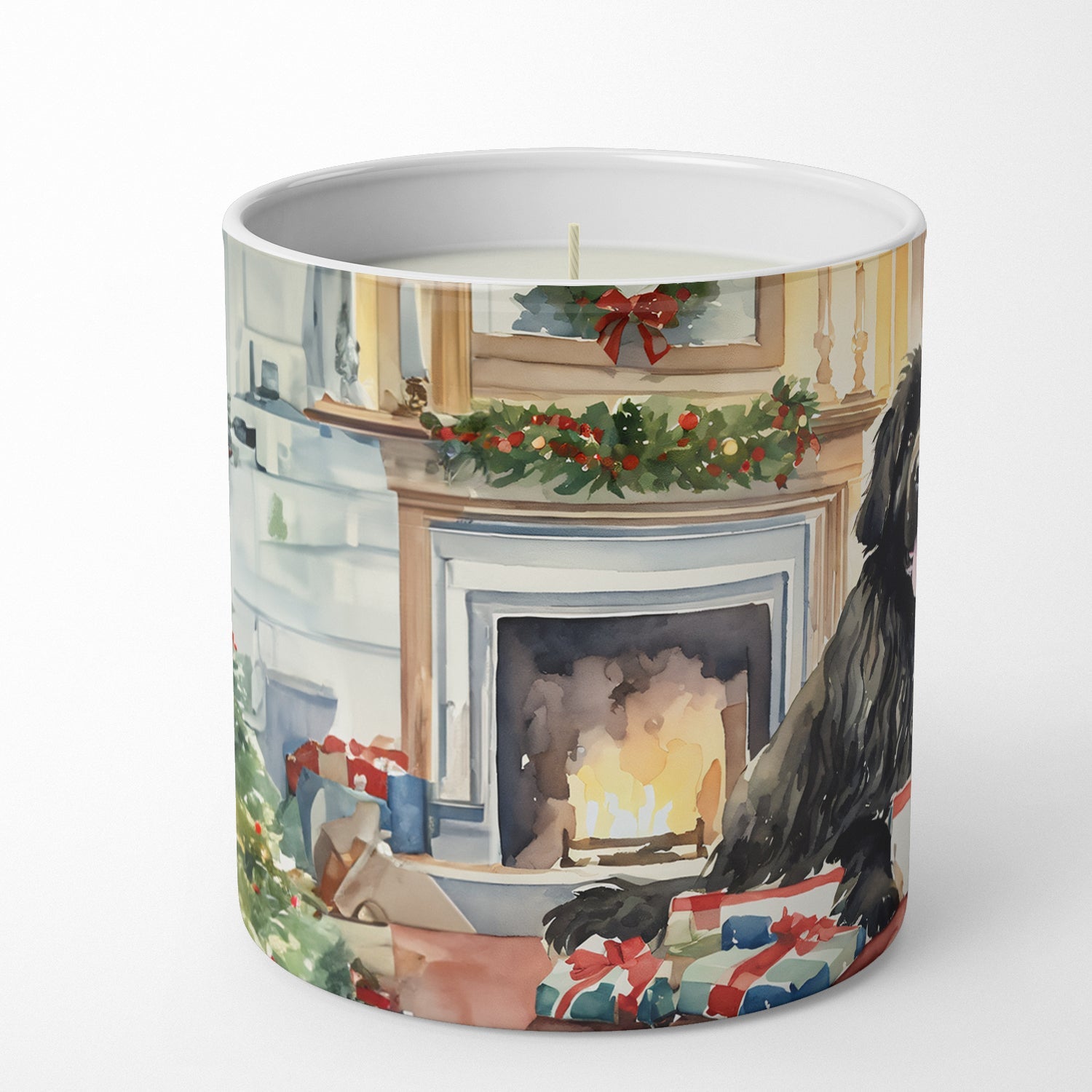 Newfoundland Cozy Christmas Decorative Soy Candle Nature Soy Wax Essential Oil Home Decor Ideal for Bedroom Kitchen Bath Office Gift, 10 oz