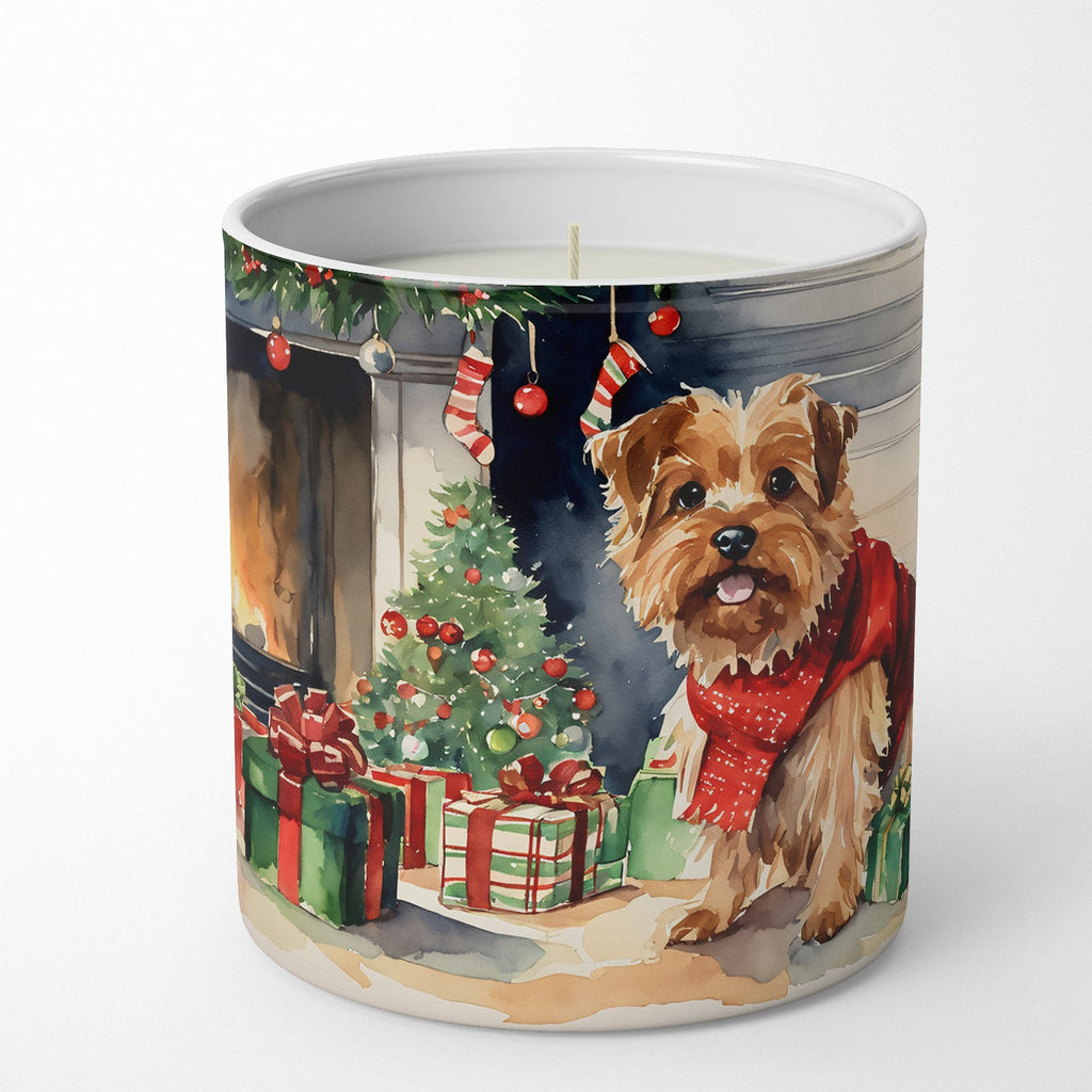 Norfolk Terrier Cozy Christmas Decorative Soy Candle Nature Soy Wax Essential Oil Home Decor Ideal for Bedroom Kitchen Bath Office Gift, 10 oz