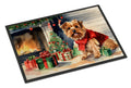 Norfolk Terrier Cozy Christmas Doormat Indoor Outdoor 24H X 36W Front Door Mat Rugs for Entryway, Non Slip Washable Low Pile,