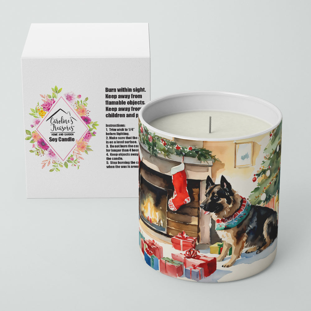 Norwegian Buhund Cozy Christmas Decorative Soy Candle Nature Soy Wax Essential Oil Home Decor Ideal for Bedroom Kitchen Bath Office Gift, 10 oz