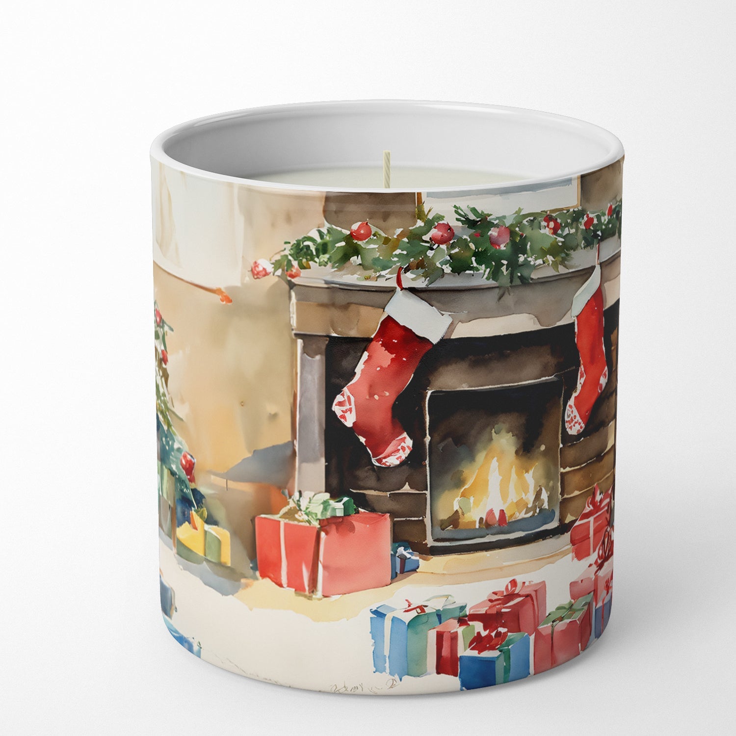 Norwegian Buhund Cozy Christmas Decorative Soy Candle Nature Soy Wax Essential Oil Home Decor Ideal for Bedroom Kitchen Bath Office Gift, 10 oz