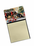 Norwegian Buhund Cozy Christmas Watercolor Sticky Note Holder Refillable Dispenser Desk Accessory 3x3 Pad Gift
