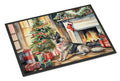 Norwegian Elkhound Cozy Christmas Doormat Indoor Outdoor 24H X 36W Front Door Mat Rugs for Entryway, Non Slip Washable Low Pile,