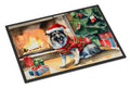 Norwegian Elkhound Cozy Christmas Doormat Indoor Outdoor 18H X 27W Front Door Mat Rugs for Entryway, Non Slip Washable