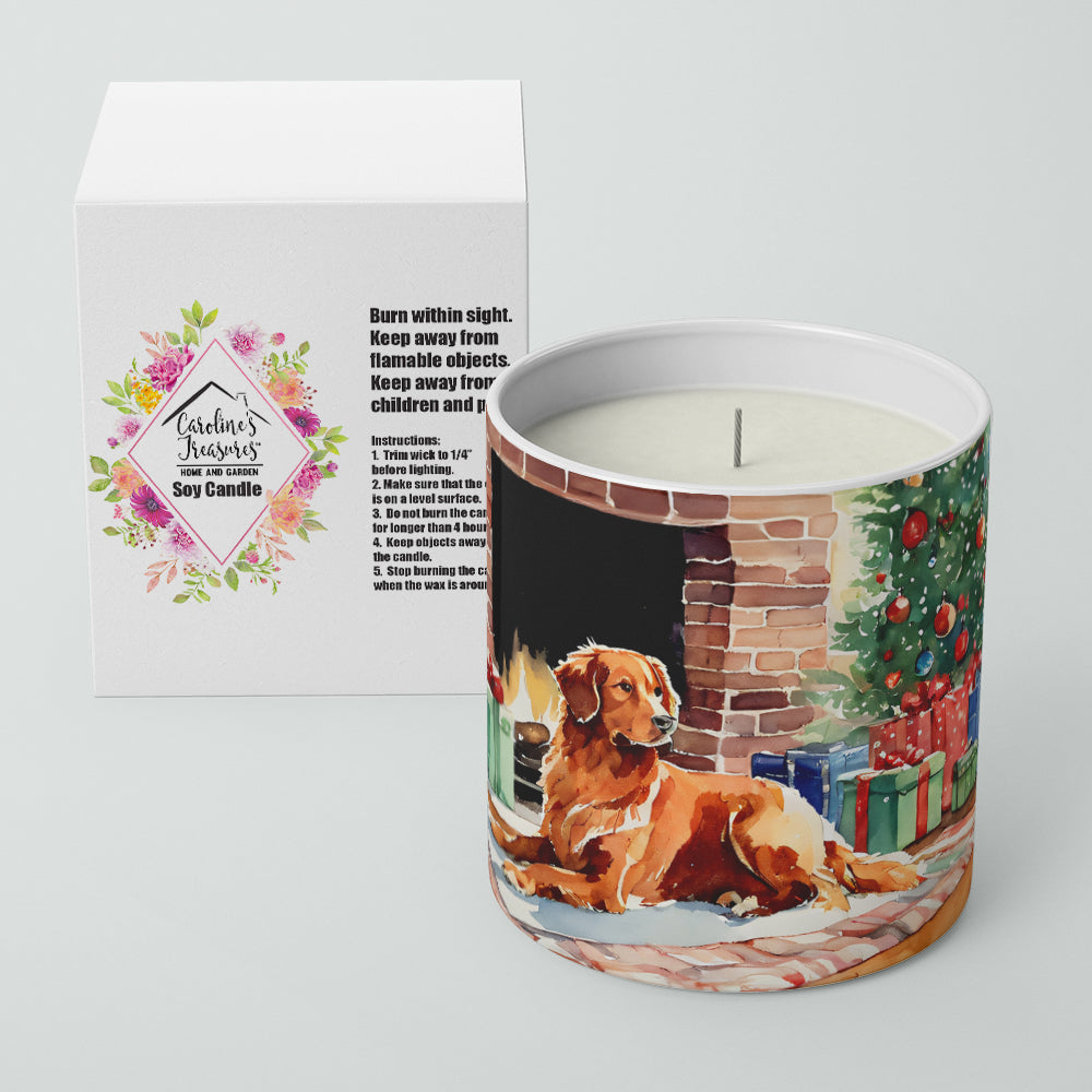 Nova Scotia Duck Tolling Retriever Cozy Christmas Decorative Soy Candle Nature Soy Wax Essential Oil Home Decor Ideal for Bedroom Kitchen Bath Office Gift, 10 oz