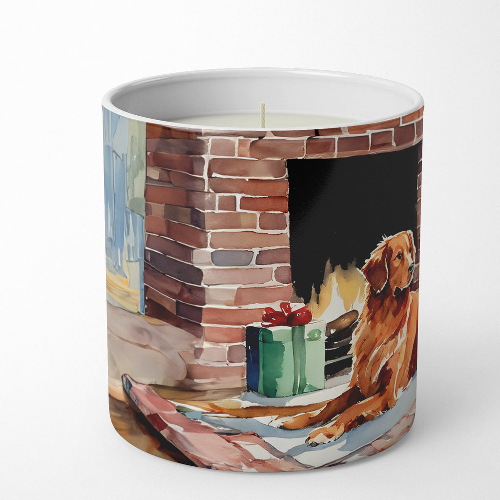 Nova Scotia Duck Tolling Retriever Cozy Christmas Decorative Soy Candle Nature Soy Wax Essential Oil Home Decor Ideal for Bedroom Kitchen Bath Office Gift, 10 oz