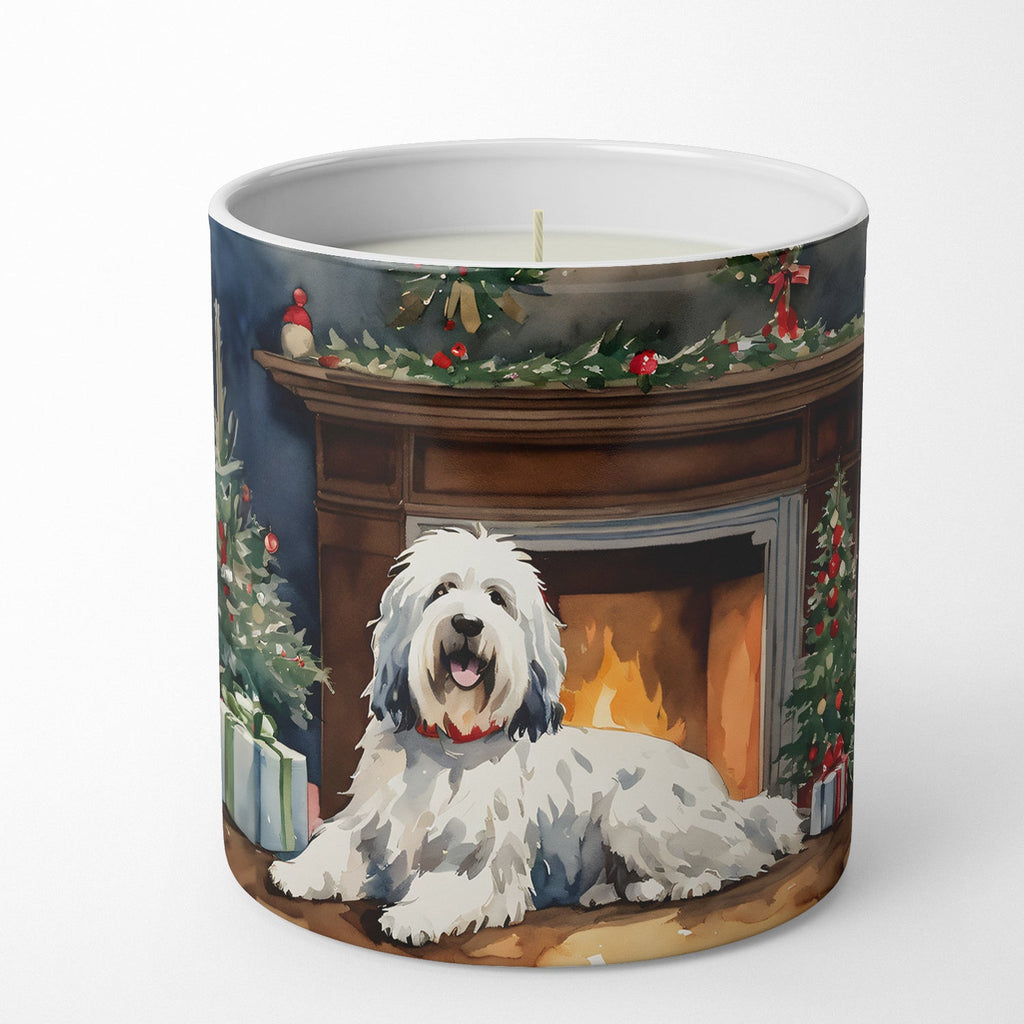 Old English Sheepdog Cozy Christmas Decorative Soy Candle Nature Soy Wax Essential Oil Home Decor Ideal for Bedroom Kitchen Bath Office Gift, 10 oz