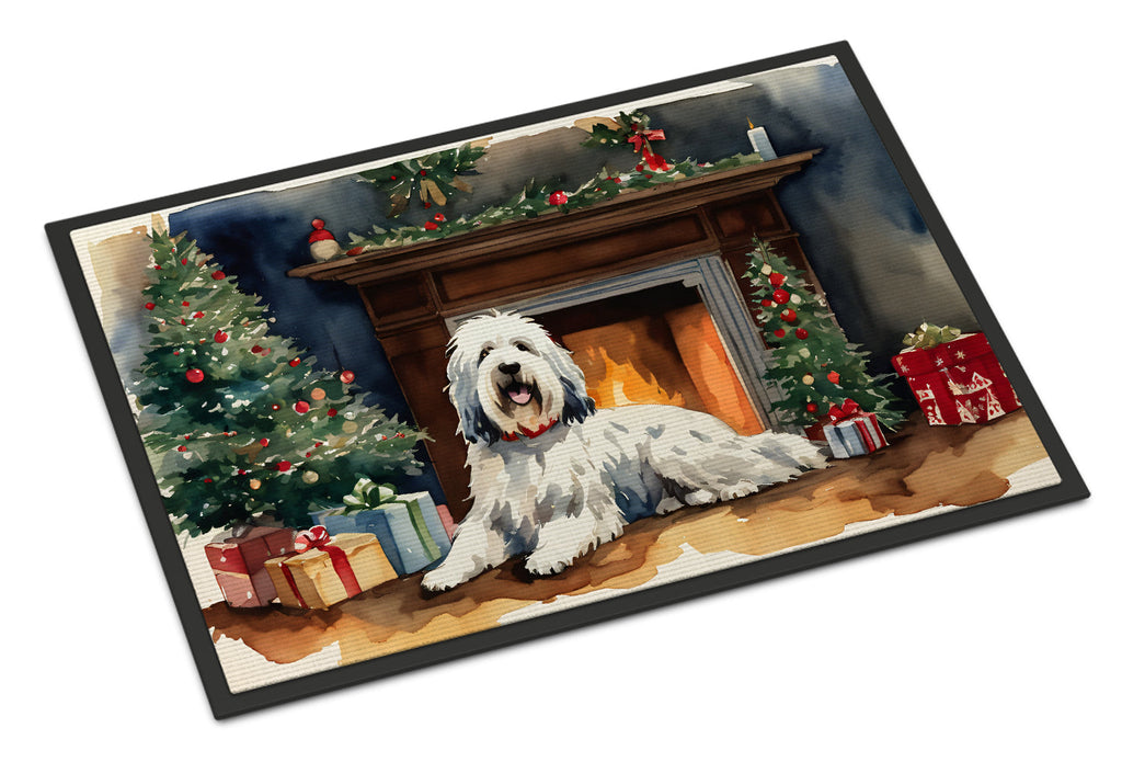 Old English Sheepdog Cozy Christmas Doormat Indoor Outdoor 24H X 36W Front Door Mat Rugs for Entryway, Non Slip Washable Low Pile,
