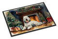 Old English Sheepdog Cozy Christmas Doormat Indoor Outdoor 24H X 36W Front Door Mat Rugs for Entryway, Non Slip Washable Low Pile,