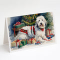 Old English Sheepdog Cozy Christmas Greeting Cards Pack of 8 Blank Cards with Envelopes Whimsical A7 Size 5x7