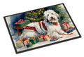Old English Sheepdog Cozy Christmas Doormat Indoor Outdoor 24H X 36W Front Door Mat Rugs for Entryway, Non Slip Washable Low Pile,