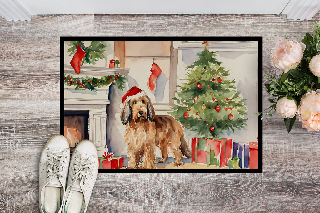Otterhound Cozy Christmas Doormat Indoor Outdoor 24H X 36W Front Door Mat Rugs for Entryway, Non Slip Washable Low Pile,