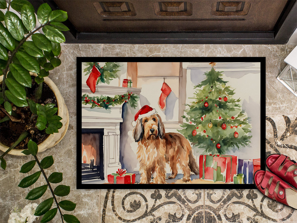 Otterhound Cozy Christmas Doormat Indoor Outdoor 18H X 27W Front Door Mat Rugs for Entryway, Non Slip Washable