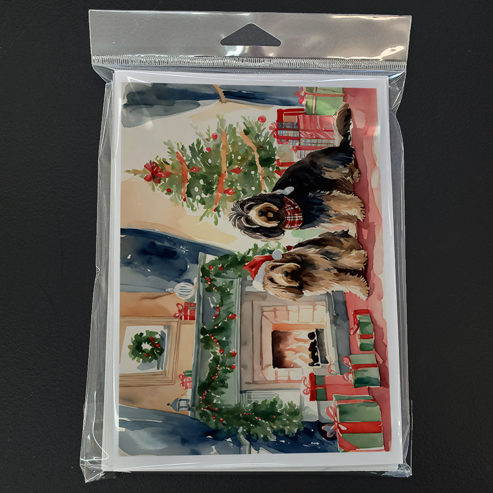 Otterhound Cozy Christmas Greeting Cards Pack of 8 Blank Cards with Envelopes Whimsical A7 Size 5x7