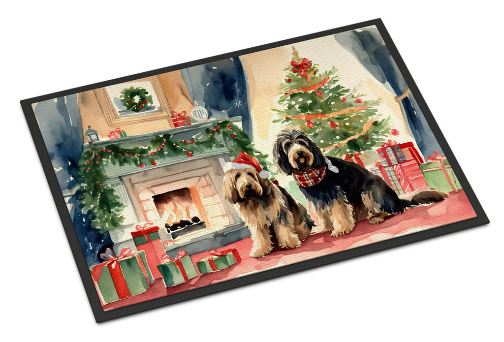 Otterhound Cozy Christmas Doormat Indoor Outdoor 18H X 27W Front Door Mat Rugs for Entryway, Non Slip Washable