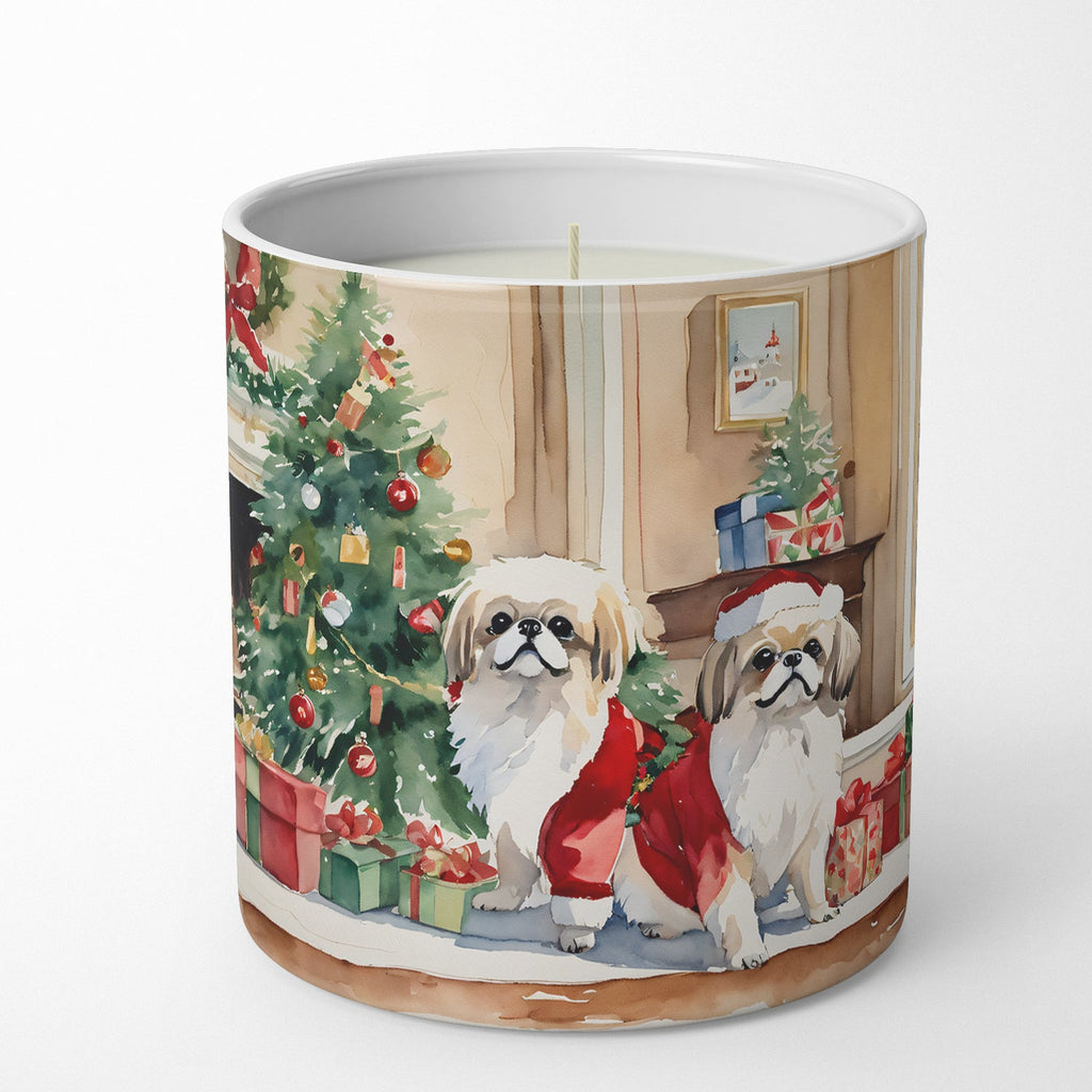 Pekingese Cozy Christmas Decorative Soy Candle Nature Soy Wax Essential Oil Home Decor Ideal for Bedroom Kitchen Bath Office Gift, 10 oz