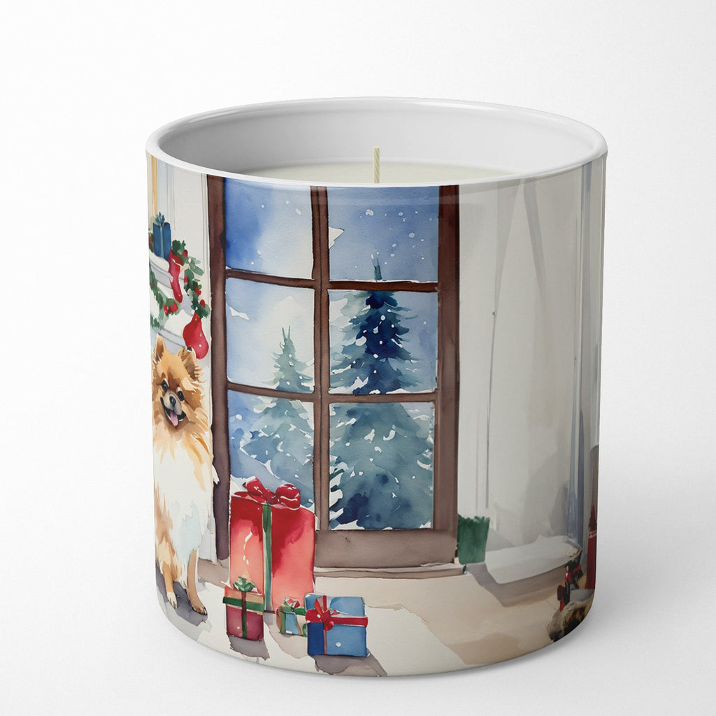 Pomeranian Cozy Christmas Decorative Soy Candle Nature Soy Wax Essential Oil Home Decor Ideal for Bedroom Kitchen Bath Office Gift, 10 oz