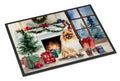 Pomeranian Cozy Christmas Doormat Indoor Outdoor 24H X 36W Front Door Mat Rugs for Entryway, Non Slip Washable Low Pile,