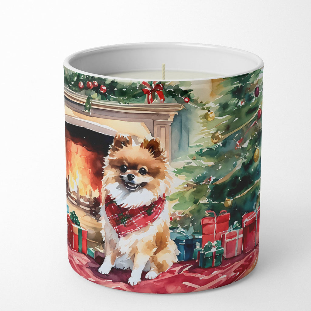 Pomeranian Cozy Christmas Decorative Soy Candle Nature Soy Wax Essential Oil Home Decor Ideal for Bedroom Kitchen Bath Office Gift, 10 oz