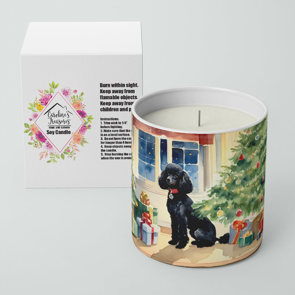 Poodle Cozy Christmas Decorative Soy Candle Nature Soy Wax Essential Oil Home Decor Ideal for Bedroom Kitchen Bath Office Gift, 10 oz