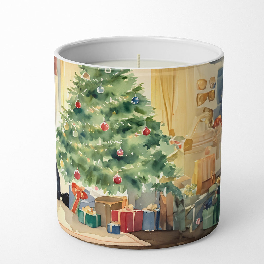 Poodle Cozy Christmas Decorative Soy Candle Nature Soy Wax Essential Oil Home Decor Ideal for Bedroom Kitchen Bath Office Gift, 10 oz