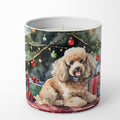 Poodle Cozy Christmas Decorative Soy Candle Nature Soy Wax Essential Oil Home Decor Ideal for Bedroom Kitchen Bath Office Gift, 10 oz