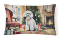 Poodle Cozy Christmas Decorative Throw Pillow 12x16 Indoor Outdoor Accent Cushion, Fabric Cover with Insert for Sofa, Bed, Porch & Living Room