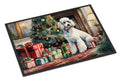 Poodle Cozy Christmas Doormat Indoor Outdoor 18H X 27W Front Door Mat Rugs for Entryway, Non Slip Washable