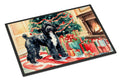 Portuguese Water Dog Cozy Christmas Doormat Indoor Outdoor 24H X 36W Front Door Mat Rugs for Entryway, Non Slip Washable Low Pile,