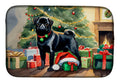 Pug Cozy Christmas Dish Drying Mat Absorbent Dish Drying Mat Pad for Kitchen Counter Dish Drainer Mat for Countertop, 14 x 21", Multicolor