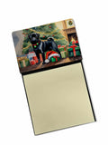 Pug Cozy Christmas Watercolor Sticky Note Holder Refillable Dispenser Desk Accessory 3x3 Pad Gift