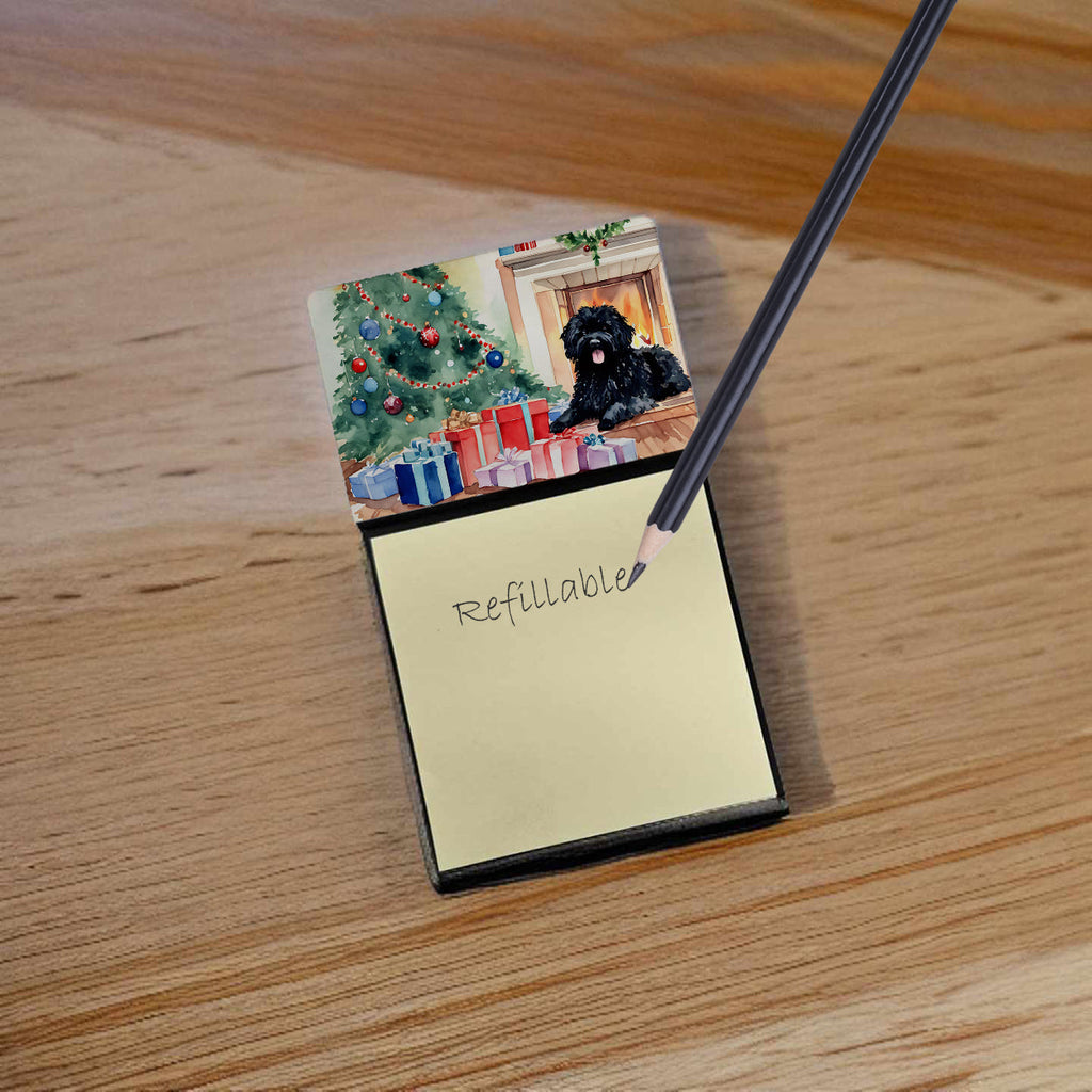Puli Cozy Christmas Watercolor Sticky Note Holder Refillable Dispenser Desk Accessory 3x3 Pad Gift