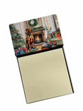 Rhodesian Ridgeback Cozy Christmas Watercolor Sticky Note Holder Refillable Dispenser Desk Accessory 3x3 Pad Gift