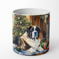 Saint Bernard Cozy Christmas Decorative Soy Candle Nature Soy Wax Essential Oil Home Decor Ideal for Bedroom Kitchen Bath Office Gift, 10 oz