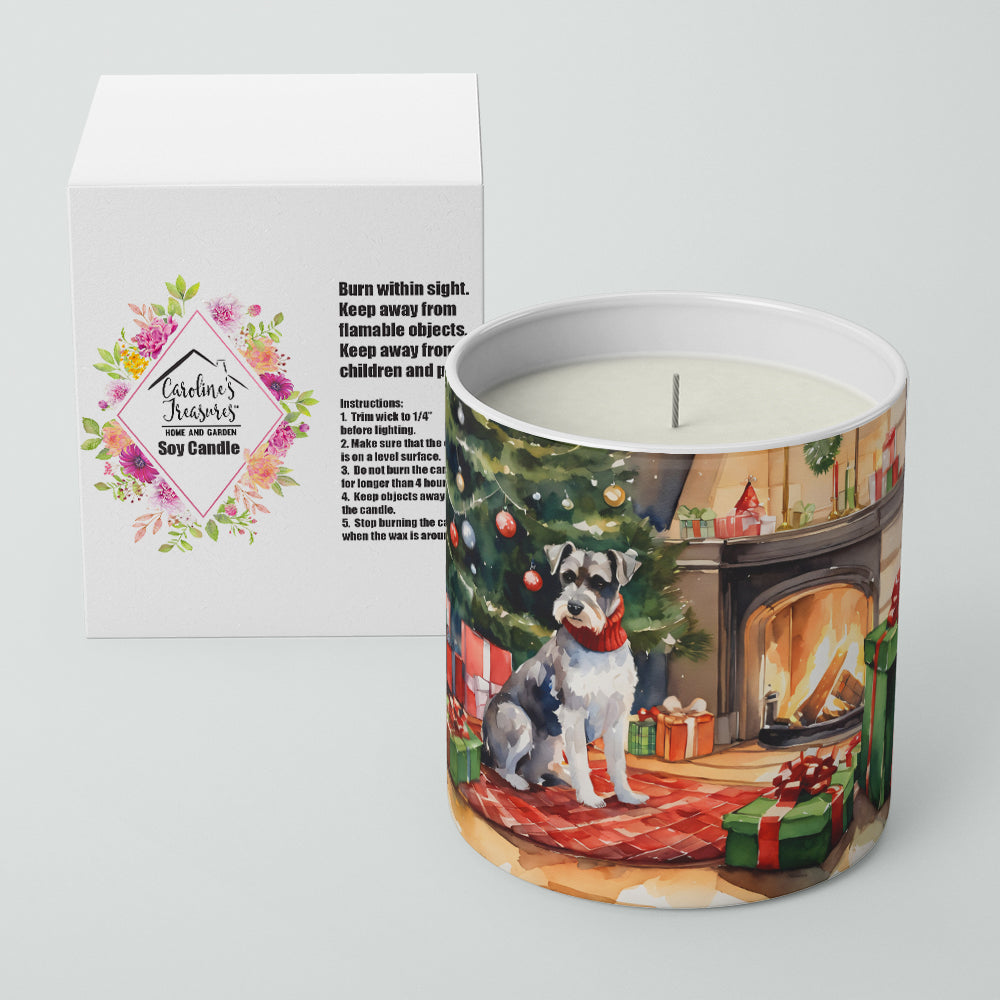 Schnauzer Cozy Christmas Decorative Soy Candle Nature Soy Wax Essential Oil Home Decor Ideal for Bedroom Kitchen Bath Office Gift, 10 oz