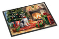 Schnauzer Cozy Christmas Doormat Indoor Outdoor 24H X 36W Front Door Mat Rugs for Entryway, Non Slip Washable Low Pile,