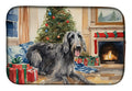 Scottish Deerhound Cozy Christmas Dish Drying Mat Absorbent Dish Drying Mat Pad for Kitchen Counter Dish Drainer Mat for Countertop, 14 x 21", Multicolor