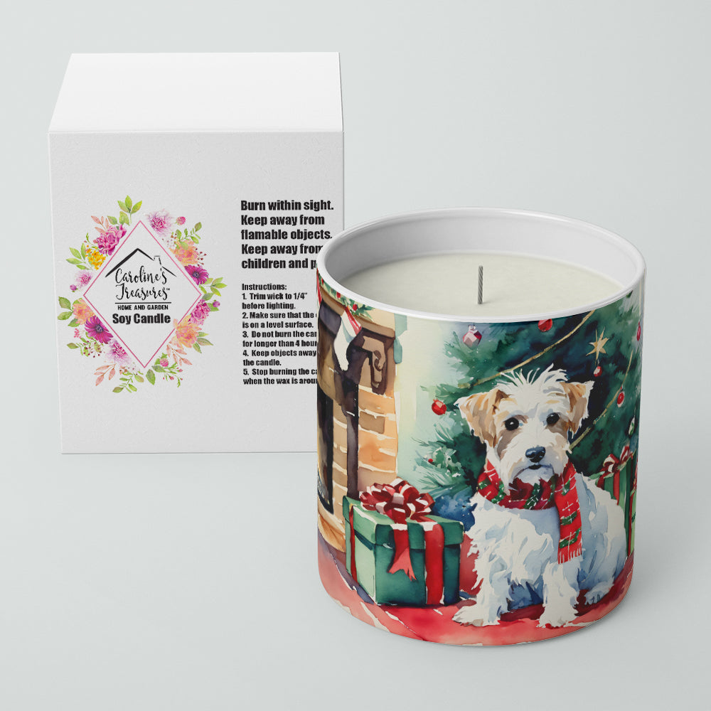 Sealyham Terrier Cozy Christmas Decorative Soy Candle Nature Soy Wax Essential Oil Home Decor Ideal for Bedroom Kitchen Bath Office Gift, 10 oz