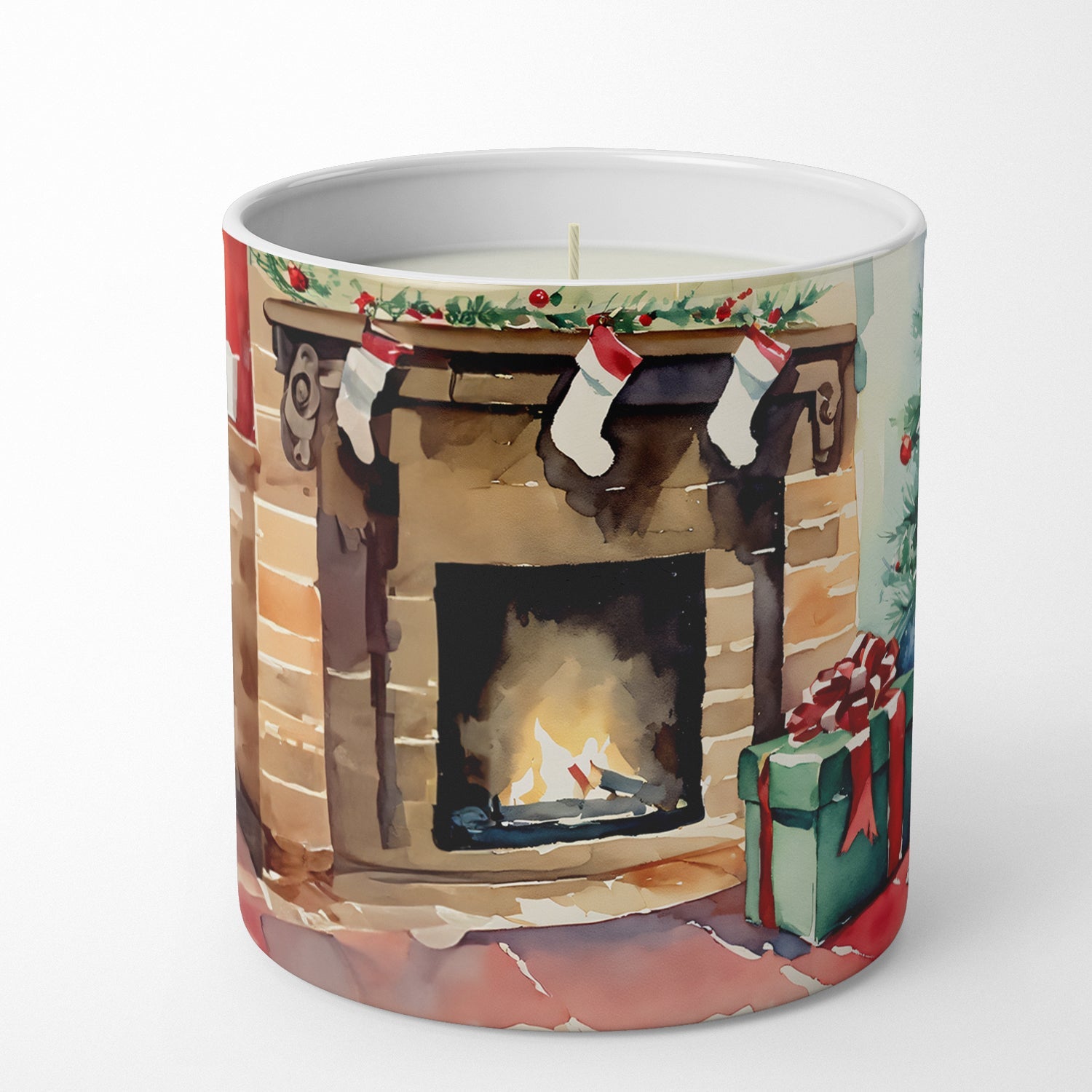 Sealyham Terrier Cozy Christmas Decorative Soy Candle Nature Soy Wax Essential Oil Home Decor Ideal for Bedroom Kitchen Bath Office Gift, 10 oz